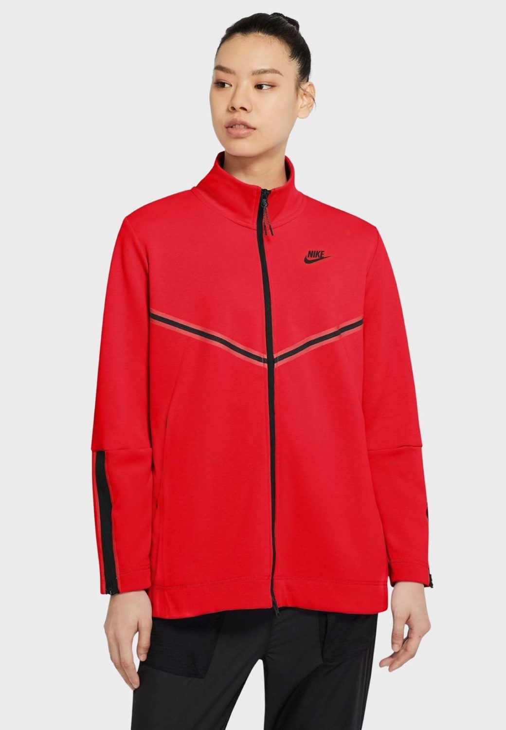 Nike TECH FLEECE FULL ZIP SWEATSHIRT RED WOMENS´S Size L CW4296-673 | eBay